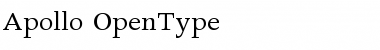 Download Apollo Regular Font Title Preview