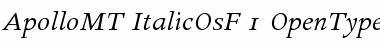 Download Apollo MT Italic Oldstyle Figures Font Title Preview