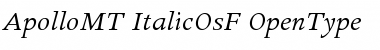 Download Apollo MT Italic OsF Font Title Preview