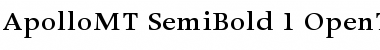 Download Apollo MT Semi Bold Font Title Preview