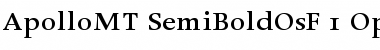 Download Apollo MT Semi Bold Oldstyle Figures Font Title Preview