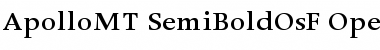 Download Apollo MT Semibold OsF Font Title Preview