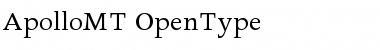 Download Apollo MT Regular Font Title Preview