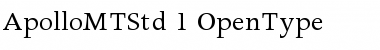 Download Apollo MT Std Regular Font Title Preview