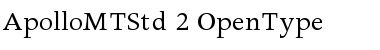 Download Apollo MT Std Regular Font Title Preview
