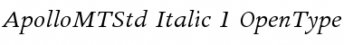 Download Apollo MT Std Italic Font Title Preview