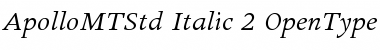 Download Apollo MT Std Italic Font Title Preview