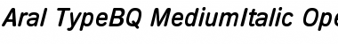 Download Aral-Type BQ Medium Italic Font Title Preview