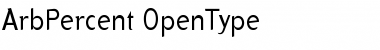 Download ArbPercent Roman Font Title Preview