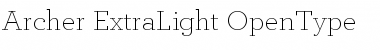 Download Archer Extra Light Font Title Preview