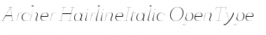 Download Archer Hairline Italic Font Title Preview