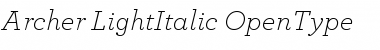 Download Archer Light Italic Font Title Preview