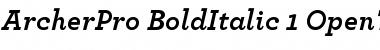 Download ArcherPro Bold Italic Font