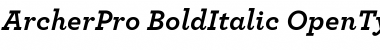 Download ArcherPro Bold Italic Font