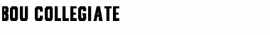 Download Bou Collegiate Regular Font Title Preview