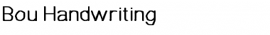 Download Bou Handwriting Regular Font Title Preview