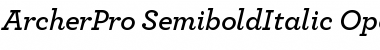 Download ArcherPro Semibold Italic Font