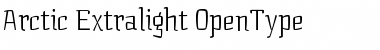 Download Arctic Extralight Font Title Preview
