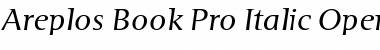 Download Areplos Book Pro Italic Font Title Preview