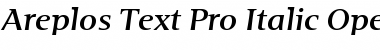 Download Areplos Text Pro Italic Font Title Preview