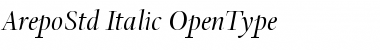 Download Arepo Std Italic Font Title Preview