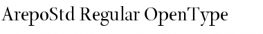 Download Arepo Std Regular Font Title Preview