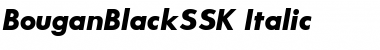 Download BouganBlackSSK Italic Font Title Preview