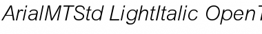 Download Arial MT Std Light Italic Font Title Preview
