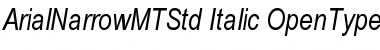 Download Arial Narrow MT Std Italic Font Title Preview