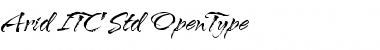 Download Arid ITC Std Regular Font Title Preview