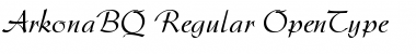 Download Arkona BQ Regular Font Title Preview