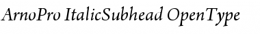 Download Arno Pro Italic Subhead Font