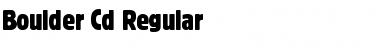 Download Boulder-Cd Regular Font Title Preview