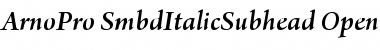 Download Arno Pro Semibold Italic Subhead Font