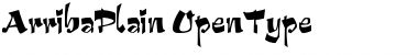 Download Arriba Plain Font Title Preview