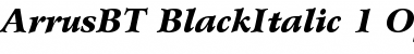 Download Bitstream Arrus Black Italic Font Title Preview