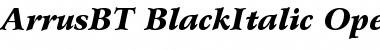 Download Bitstream Arrus Black Italic Font Title Preview