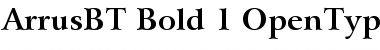 Download Bitstream Arrus Bold Font Title Preview