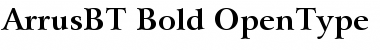 Download Bitstream Arrus Bold Font Title Preview
