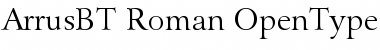 Download Bitstream Arrus Regular Font Title Preview