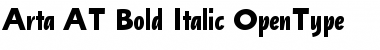 Download Arta AT Bold Italic Font Title Preview