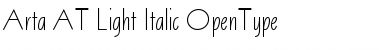 Download Arta AT Light Italic Font Title Preview