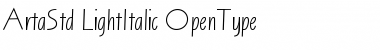 Download Arta Std Light Italic Font Title Preview