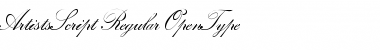 Download ArtistsScript Regular Font Title Preview