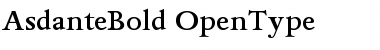 Download AsdanteBold Regular Font Title Preview