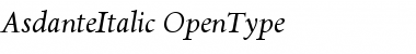 Download AsdanteItalic Regular Font Title Preview