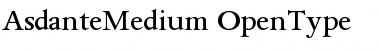 Download AsdanteMedium Regular Font Title Preview