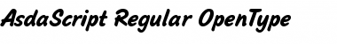 Download AsdaScript Regular Font Title Preview