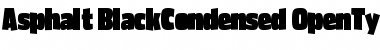 Download Asphalt BlackCondensed Font Title Preview