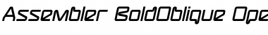 Download Assembler-BoldOblique Regular Font Title Preview